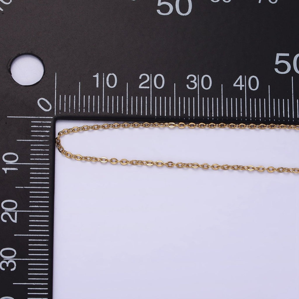 Dainty Gold Stainless Steel Cable Link Chain by Yard SOLDERED Small Cable Chain | Roll-1469 - DLUXCA