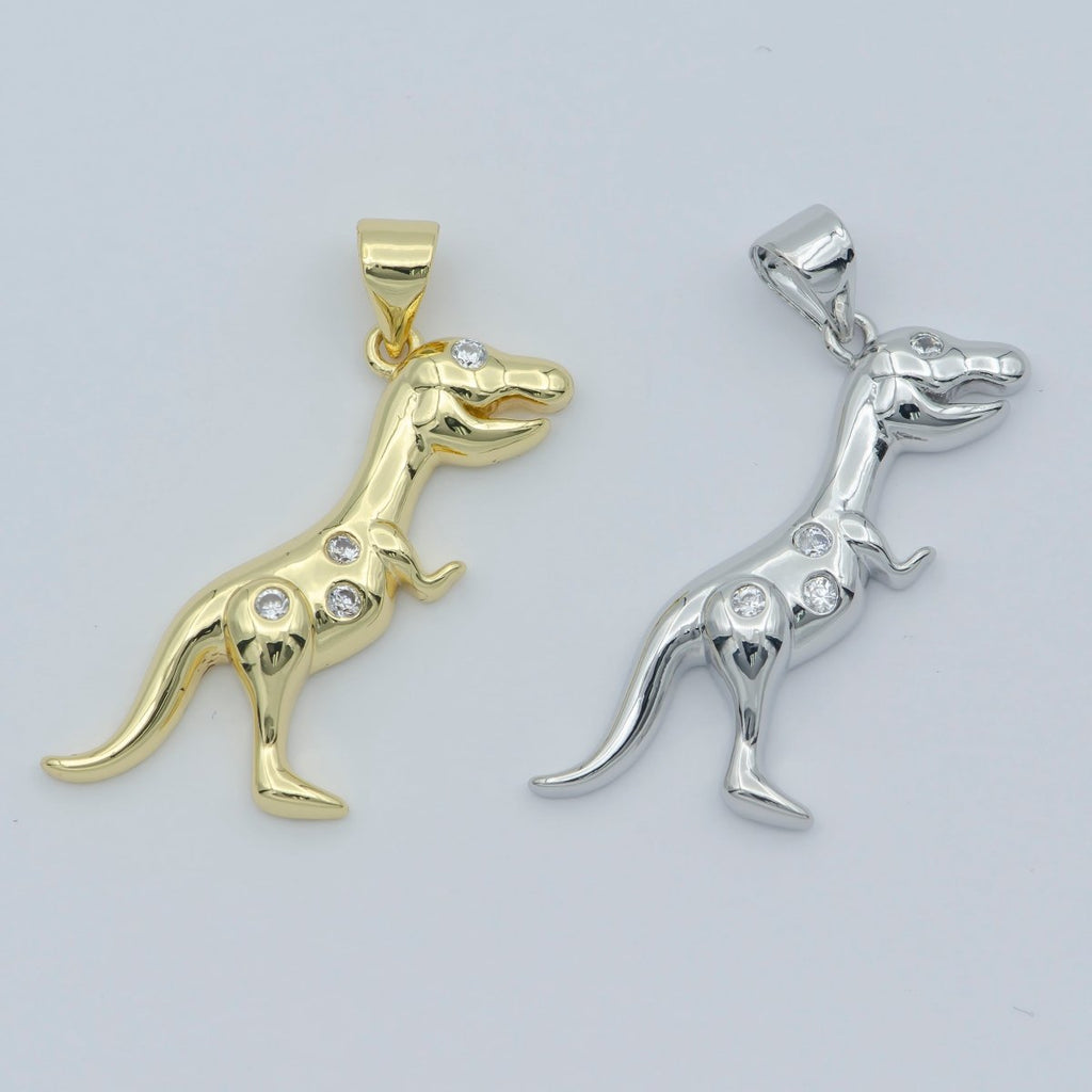 Dainty Gold T-Rex Dinosaur Charms, Silver Tyrannosaurus Rex Charm Men Women Unisex Kids Jewelry for Bracelet necklace earring Supply J-866 I-190