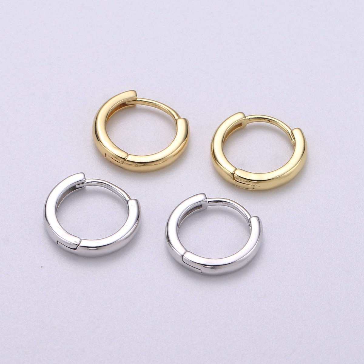 Dainty Hypoallergenic Cartilage Earrings Tiny Hoop Earrings 14K Gold plated Hoop Tiny Hoop Earrings Small Huggie Minimalist Dainty Hoops for Gift idea Q-186 Q-224 Q-494 - DLUXCA