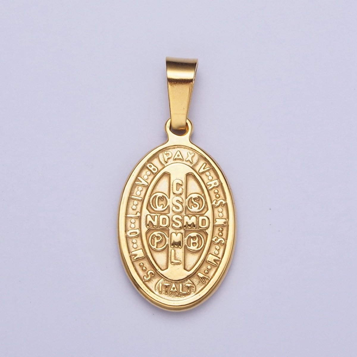 Dainty Lady Guadalupe Pendant Double Sided Charm for Catholic Jewelry Making Gold plated X-654 - DLUXCA