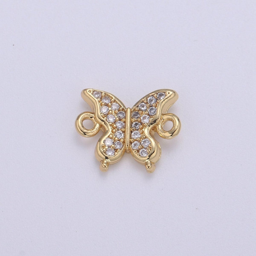 Dainty Little Butterfly Gold plated Connectors F-602 - DLUXCA