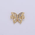 Dainty Little Butterfly Gold plated Connectors F-602 - DLUXCA