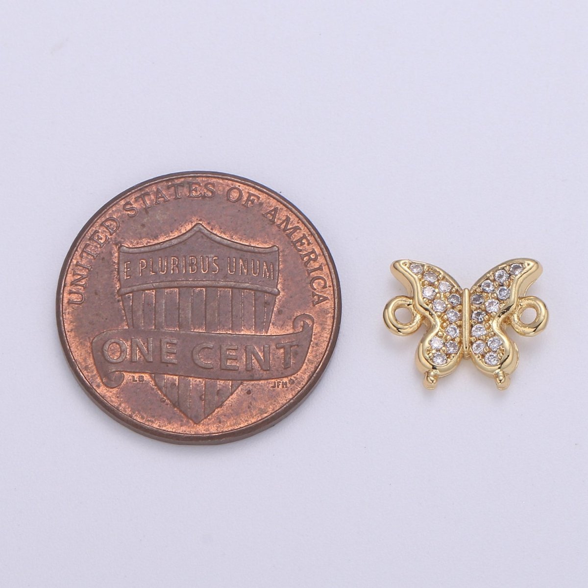 Dainty Little Butterfly Gold plated Connectors F-602 - DLUXCA