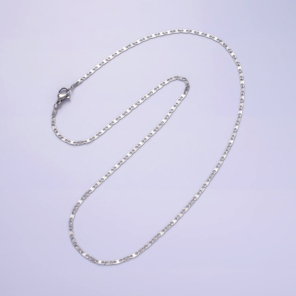 Dainty Mariner Anchor Chain Necklace for Women Stainless Steel Necklace 18 inch long | WA-2101 Clearance Pricing - DLUXCA
