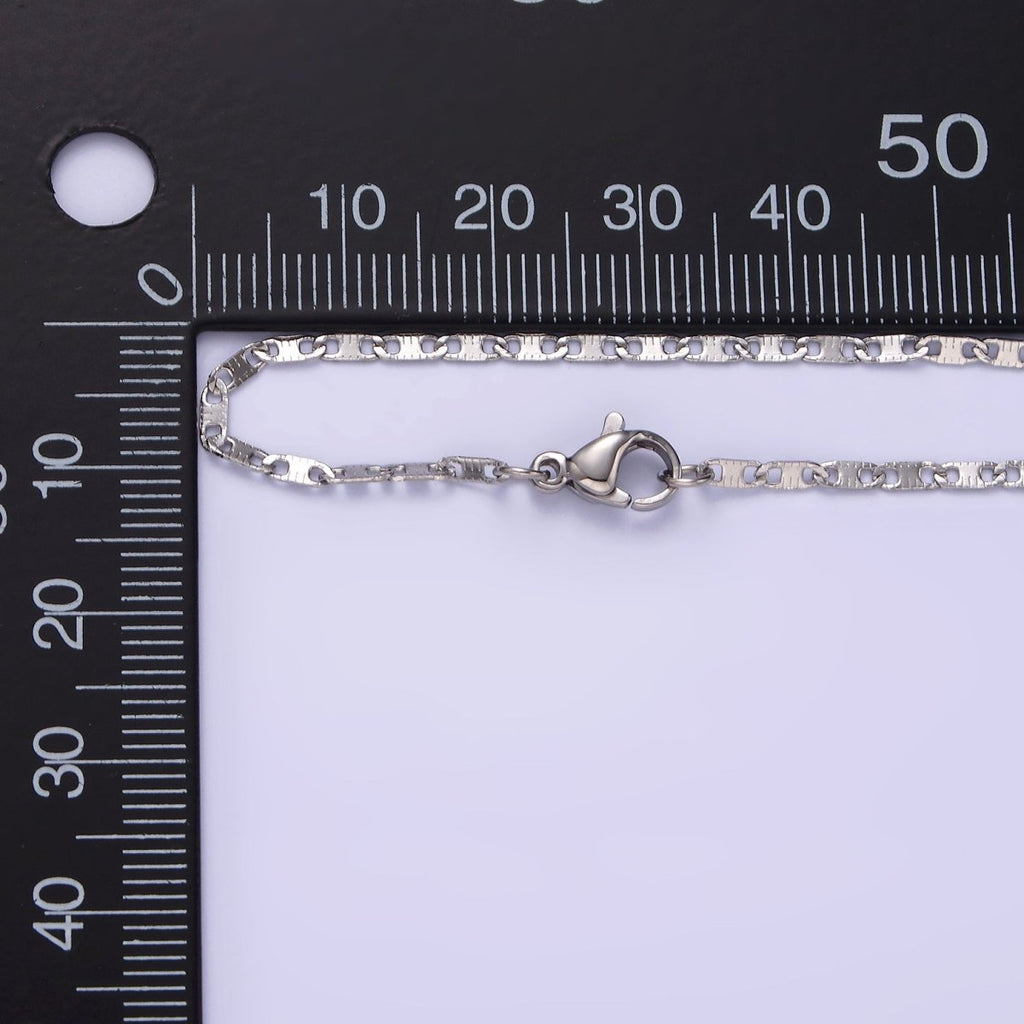Dainty Mariner Anchor Chain Necklace for Women Stainless Steel Necklace 18 inch long | WA-2101 Clearance Pricing - DLUXCA