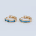Dainty Minimalist Cz Earring Gold plated Huggie Earring Everyday Wear Jewelry P-178 P-179 - DLUXCA