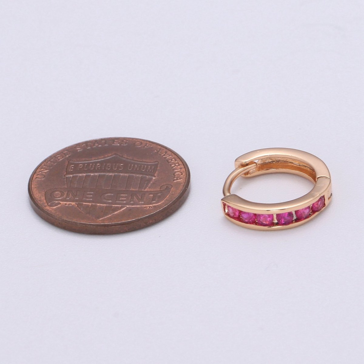 Dainty Minimalist Cz Earring Gold plated Huggie Earring Everyday Wear Jewelry P-178 P-179 - DLUXCA