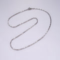 Dainty PaperClip Chain Necklace Stainless Steel 18 inch Necklace in Silver | WA-2410 - DLUXCA