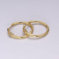 Dainty pave zirconia hoops, 25mm cz hoop earrings, Dainty earrings, Minimalist earrings, Thin hoops, Gold pave hoops T-231 T-232 - DLUXCA