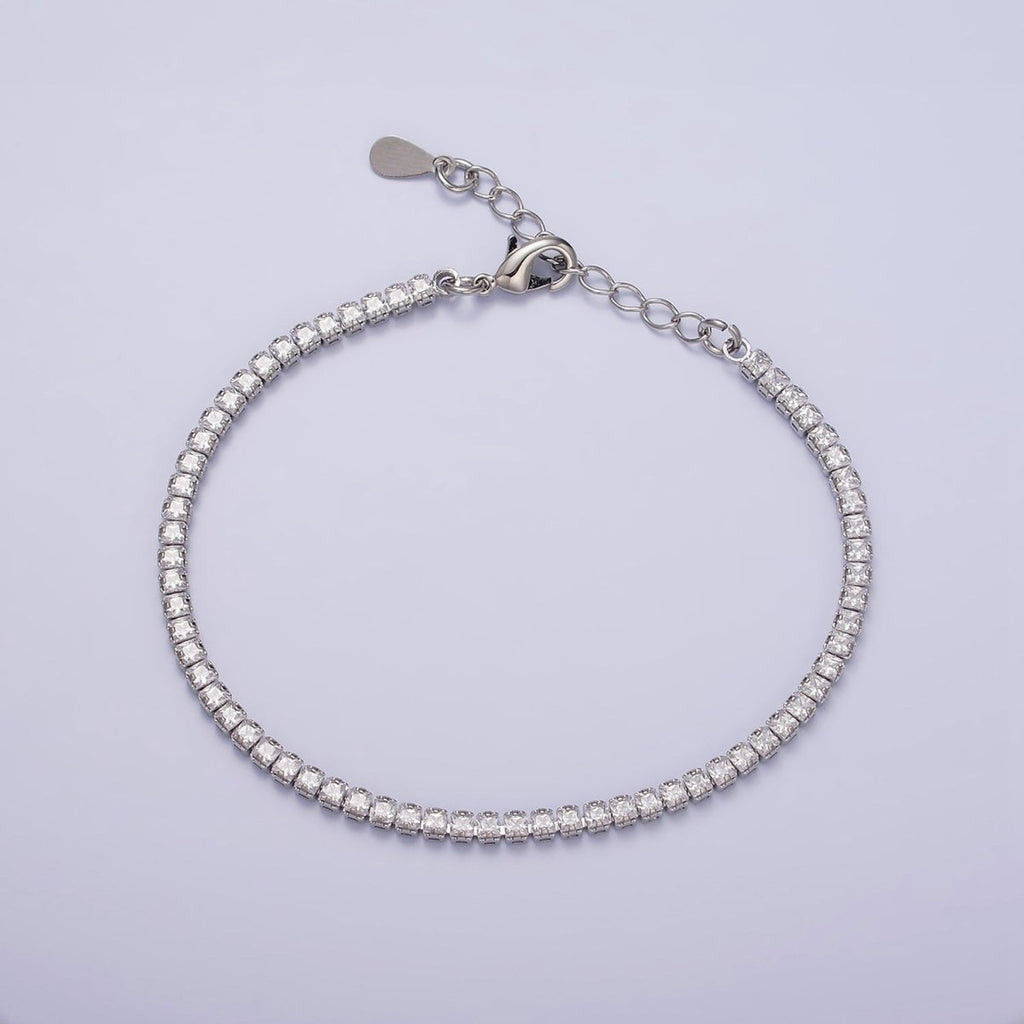 Dainty PEACH, YELLOW, RED Diamond Tennis Bracelet Gold CZ Tennis Bracelet Cubic Zirconia Diamond Bracelet Adjustable | WA-890 WA-891 WA-892 Clearance Pricing - DLUXCA