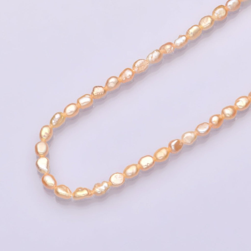 Dainty Pearl Choker Necklace - Blush Pink Bridal Wedding Jewelry - Bridesmaid Jewelry - Fresh Water Pearl Jewelry | WA - 705 Clearance Pricing 