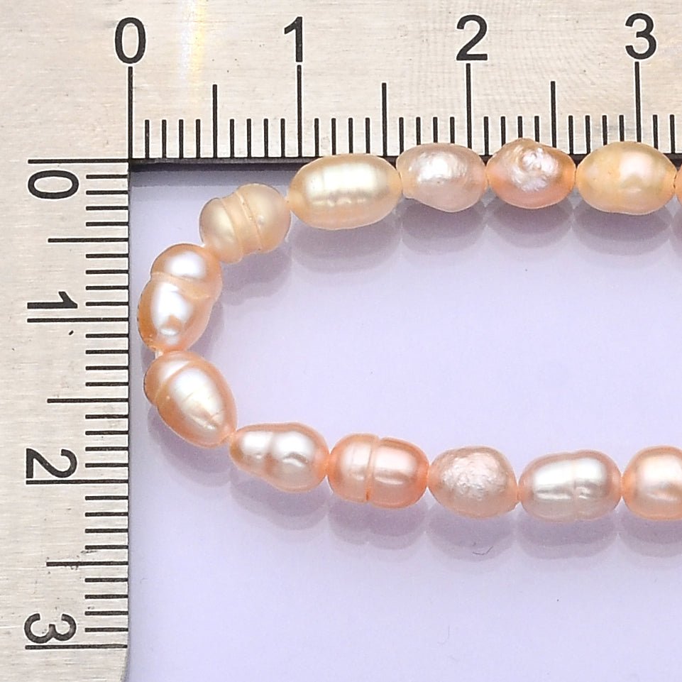 Dainty Pearl Necklace - Blush Peach Pink Bridal Wedding Jewelry - Bridesmaid Jewelry - Fresh Water Pearl Jewelry | WA - 669 Clearance Pricing 