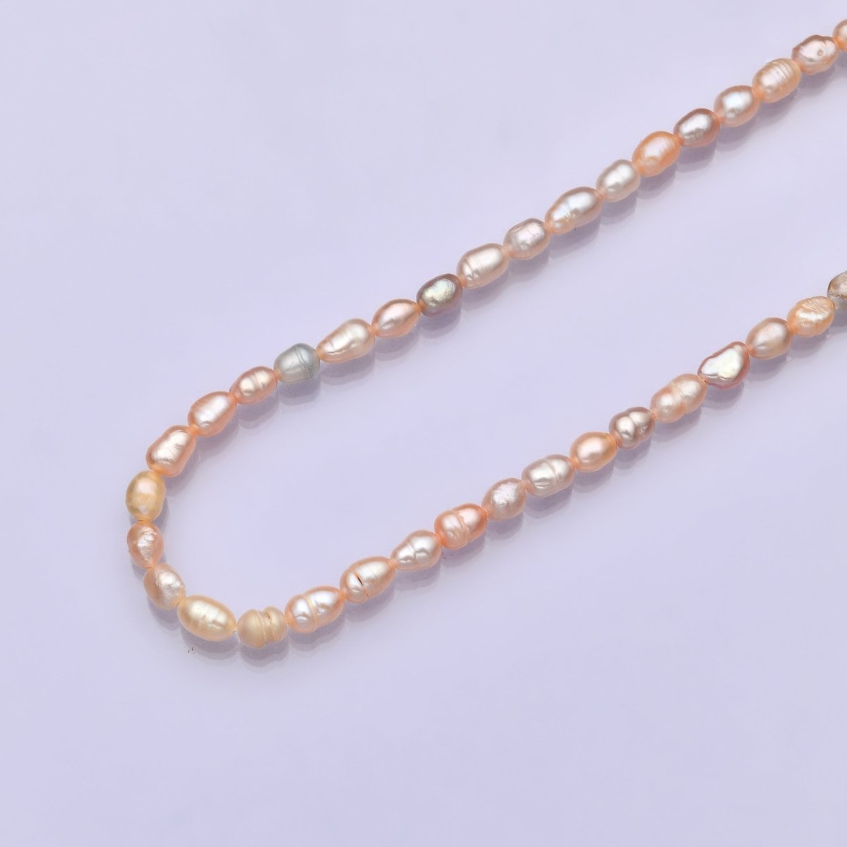 Dainty Pearl Necklace - Blush Peach Pink Bridal Wedding Jewelry - Bridesmaid Jewelry - Fresh Water Pearl Jewelry | WA - 669 Clearance Pricing 