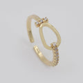 Dainty Ring Adjustable Gold Band Minimalist Jewelry S-223 - DLUXCA