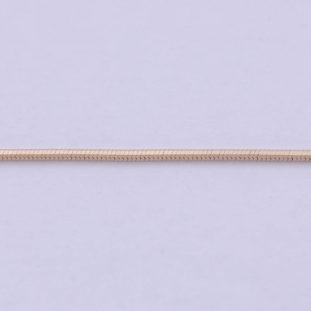 Dainty Round Snake Chain Herringbone Chain Necklace 17.5 Inch ready to wear | WA-800 Clearance Pricing - DLUXCA