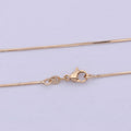 Dainty Round Snake Chain Herringbone Chain Necklace 17.5 Inch ready to wear | WA-800 Clearance Pricing - DLUXCA