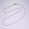Dainty Round Snake Chain Necklace Stainless Steel 23.6 inch Necklace in Silver | WA-2408 - DLUXCA