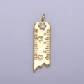 Dainty Ruler Charm Gold / Silver Ruler Pendant for Necklace Bracelet Earring Component N-369 N-370