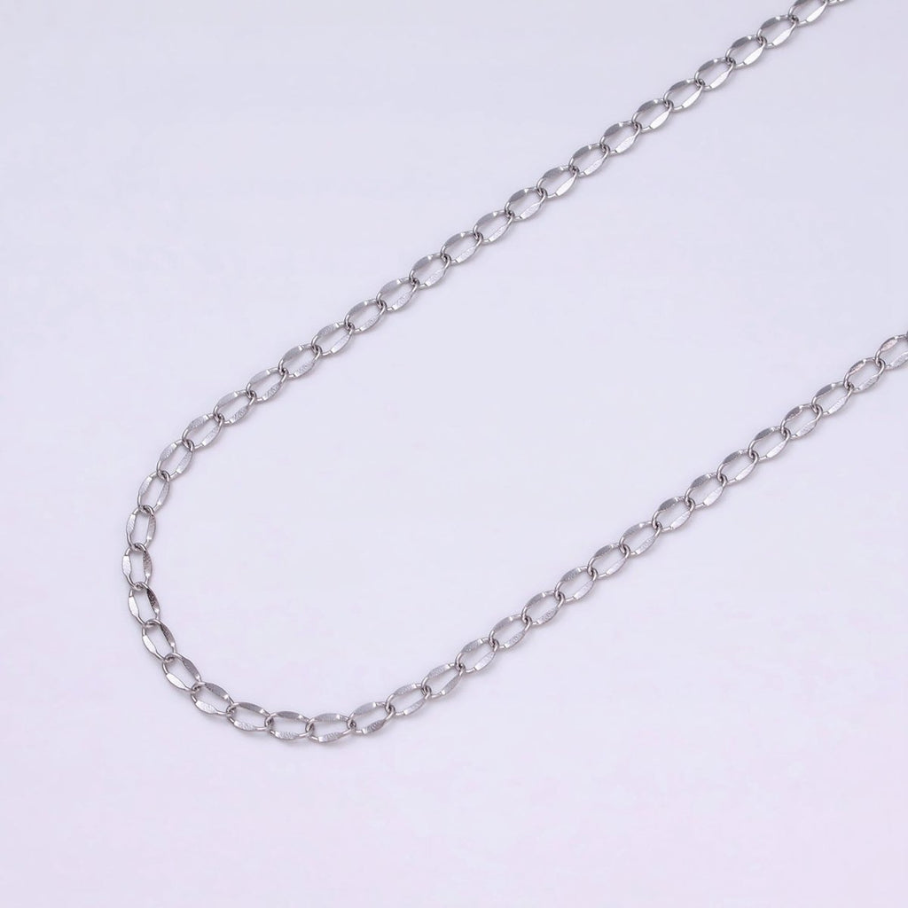 Dainty Silver Cable Chain 2.1mm Unfinished chain by Yard Unique Cable Link Chain | ROLL-1326 Clearance Pricing