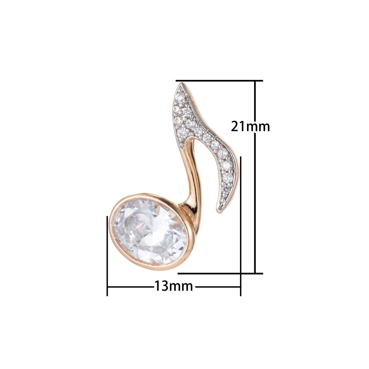 Dainty Silver Musical Note Beads I-399 - DLUXCA