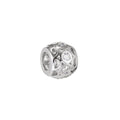 Dainty Silver Ornamented Round Beads Ball CZ Crystal Small Gold plated Silver Geometric Jewelry Beads Supply B-259 - DLUXCA