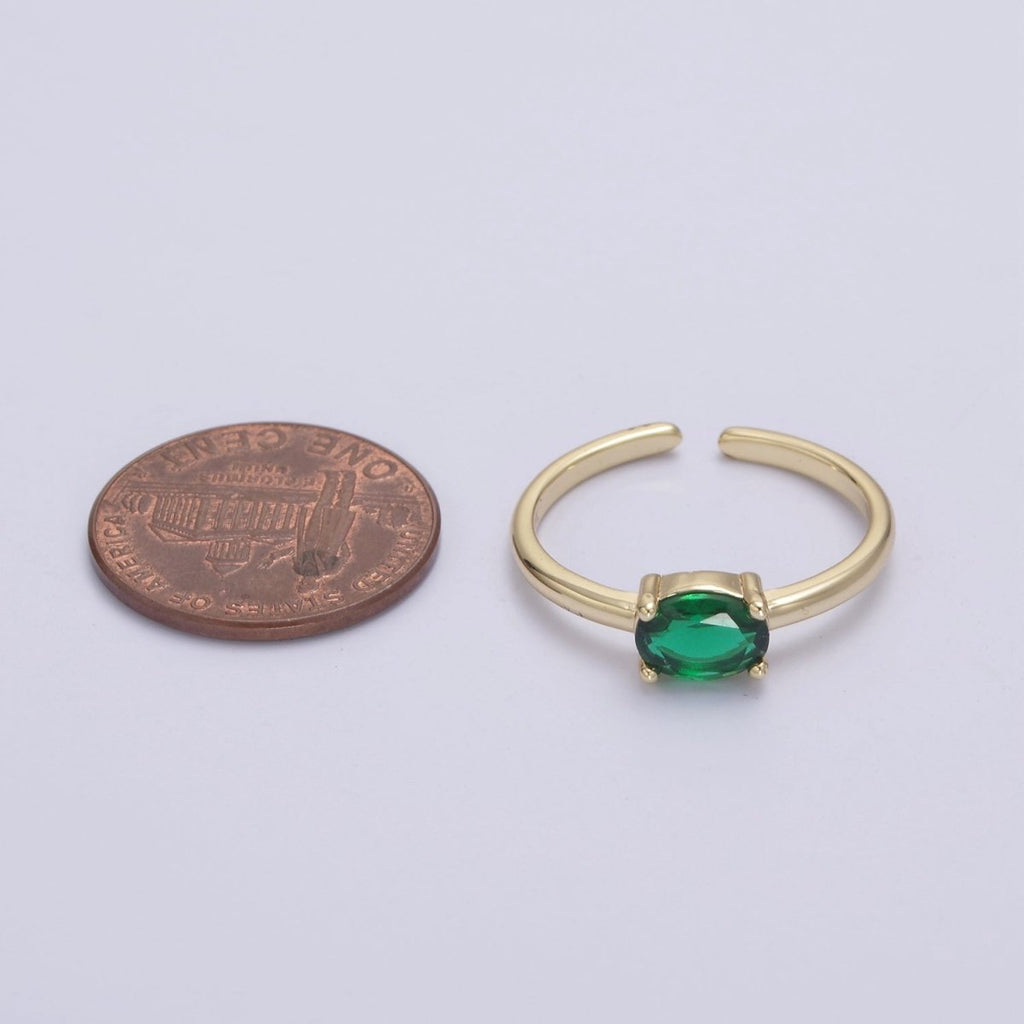 Dainty Solitaire cz Ring For Minimalist Jewelry U-269 ~ U-274