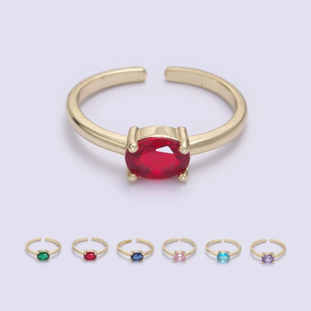 Dainty Solitaire cz Ring For Minimalist Jewelry U-269 ~ U-274