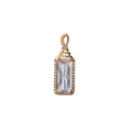 Dainty Square Diamond Geometric pendant in 18K Gold Fill Charm Micro Pave Pendant H-814 - DLUXCA