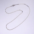 Dainty Stainless Steel 1.9mm Flat Anchor Mariner Chain 17.7 Inch Necklace in Silver | WA-2378 - DLUXCA