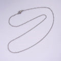 Dainty Stainless Steel 2mm Cable Chain 18 Inch Necklace in Silver | WA-2381 - DLUXCA