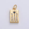 Dainty Star Charm 14K gold plated Lead Free, Nickel free Bracelet necklace earrings Component Cubic Celestial Starry Night charm D-304 - DLUXCA