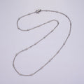 Dainty Tube Satellite Chain Necklace Stainless Steel 18 inch Tube cable Link Necklace in Silver | WA-2386 - DLUXCA
