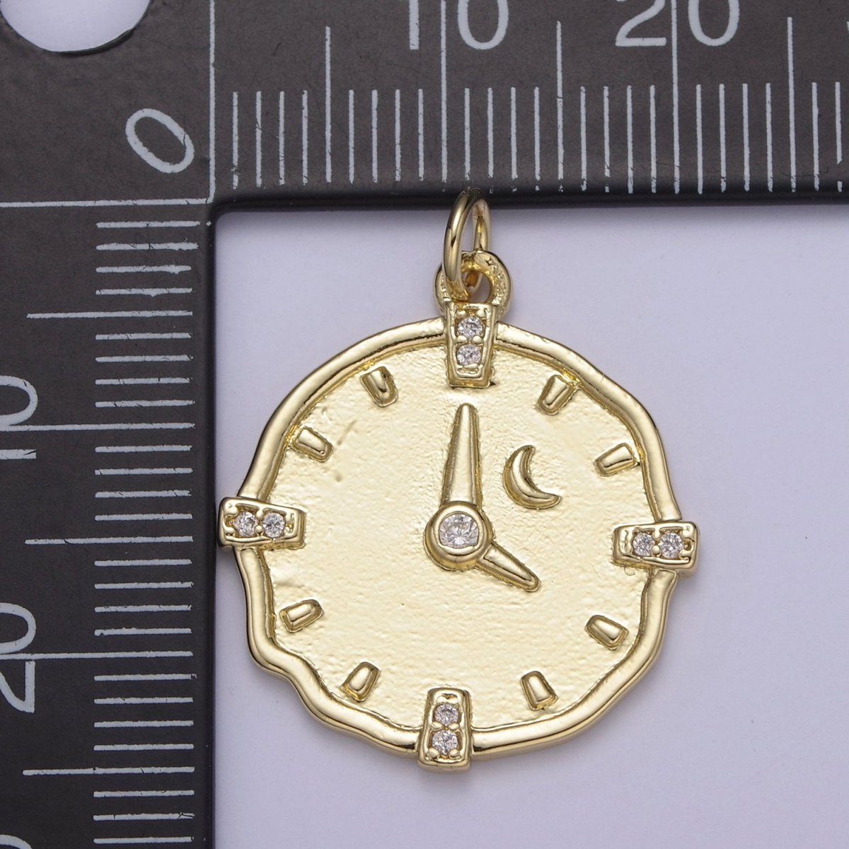 Dainty Watch Charms, Time Clock Charm,Gold plated Necklace, Bracelet, Earring Charms Pendant, DIY Jewelry Findings, Bulk, Wholesale N-687 - DLUXCA