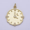 Dainty Watch Charms, Time Clock Charm,Gold plated Necklace, Bracelet, Earring Charms Pendant, DIY Jewelry Findings, Bulk, Wholesale N-687 - DLUXCA