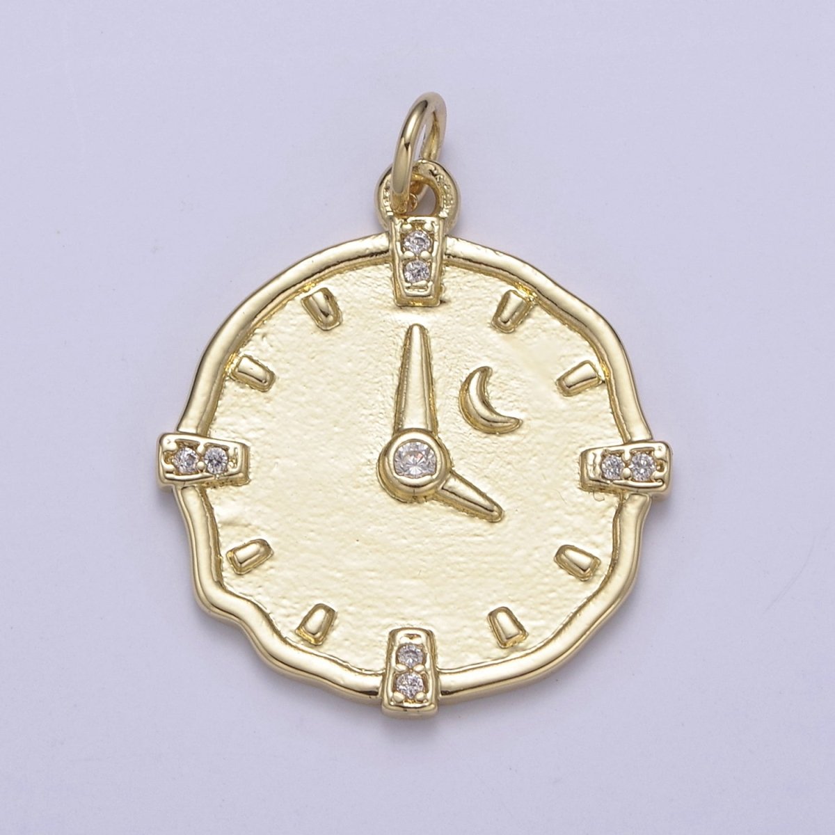 Dainty Watch Charms, Time Clock Charm,Gold plated Necklace, Bracelet, Earring Charms Pendant, DIY Jewelry Findings, Bulk, Wholesale N-687 - DLUXCA