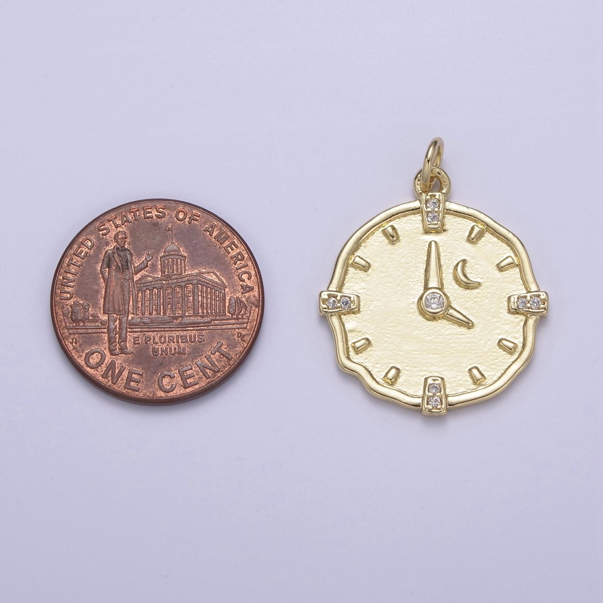 Dainty Watch Charms, Time Clock Charm,Gold plated Necklace, Bracelet, Earring Charms Pendant, DIY Jewelry Findings, Bulk, Wholesale N-687 - DLUXCA