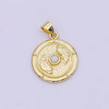 Dainty Wing Gold Opal Pendant Necklace / Blue Opal Angel Wing Charm for Necklace Bracelet Supply H-557 H-560