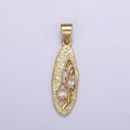 Dangle Branch Tree with Cubic Zirconia CZ Stone in 24k Gold plated N-530 - DLUXCA