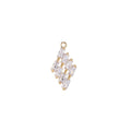 Diamond Shape Charm, Micro Pave CZ Charm, 18K Gold plated Pendant Dainty Crystal Geometric Look Necklace Charm for Jewelry Making, C-383 - DLUXCA