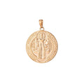 Double Sided Gold plated Coin Saint Benedict Charm Medallion for Bracelet Necklace Pendant Earring Findings for Jewelry Making H-866 I-756 - DLUXCA