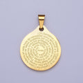 Double Sided Virgin Mary Charm Our Lady of Guadalupe Prayer Pendant in Spanish for Necklace Rosary Component X-657 - DLUXCA
