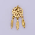 Dream Catcher Charms Gold Silver Bohemian Boho Dreamcatcher Charm Dangle Jewelry Making for Necklace Earring N-196 N-197
