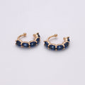 Ear cuff no piercing Gold, Blue Clear ear cuff cz, dainty cuff, gold ear cuff minimalist jewelry K-758 conch cuff cartilage cuff K-758