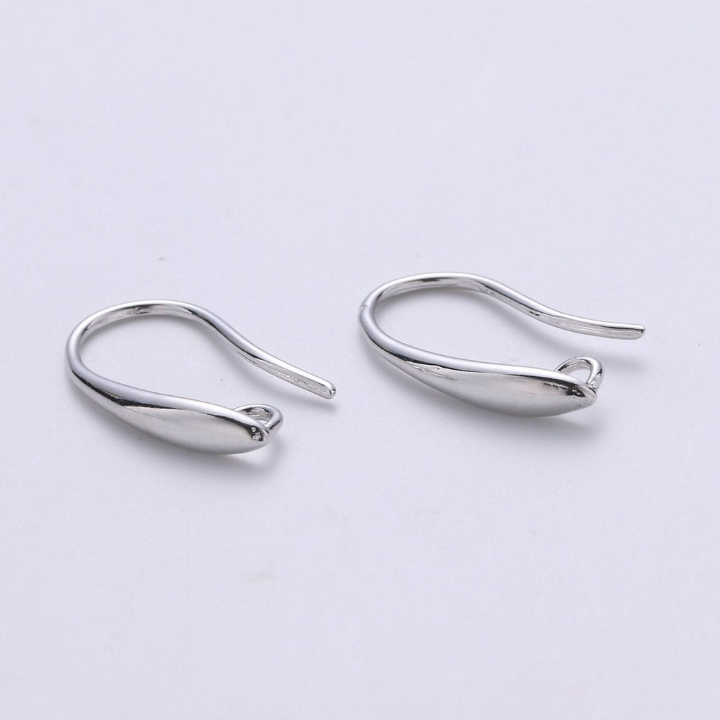 Earring hook, Nickel free Lead Free 18x11mm, 14K gold plated Earring Jewelry component, Earring component, Earring making, K-650 K-651 - DLUXCA