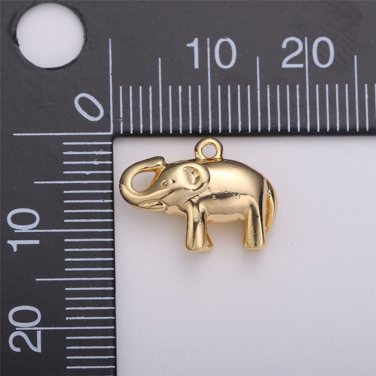 Elephant Charm 18k Gold plated Elephant Charm for Necklace Bracelet Earring Charm for jewelry making supply C-540 - DLUXCA