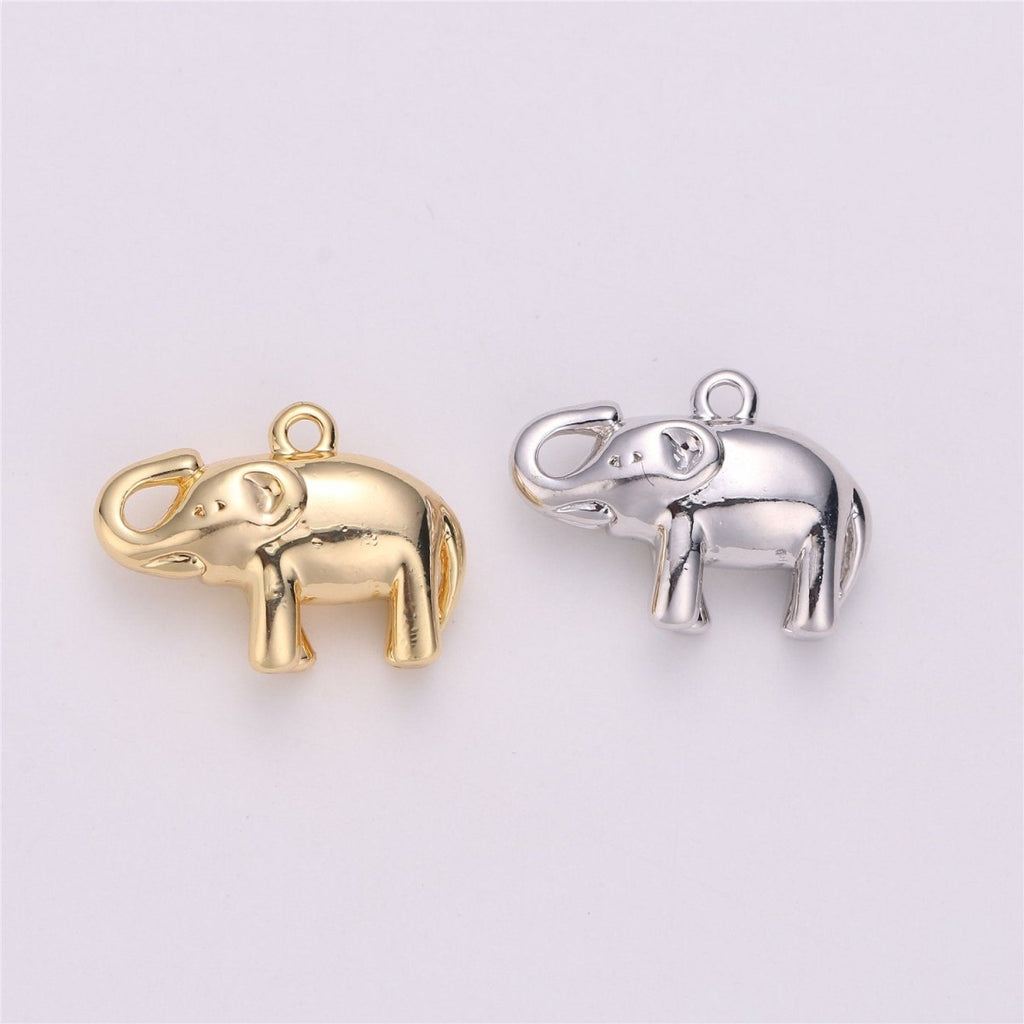 Elephant Charm 18k Gold plated Elephant Charm for Necklace Bracelet Earring Charm for jewelry making supply C-540 - DLUXCA