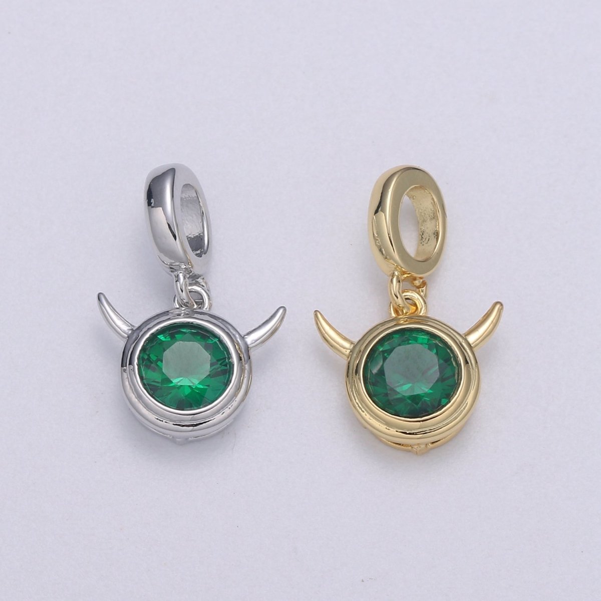 Emerald Green Gold plated Circle Pendants H-600 H-606