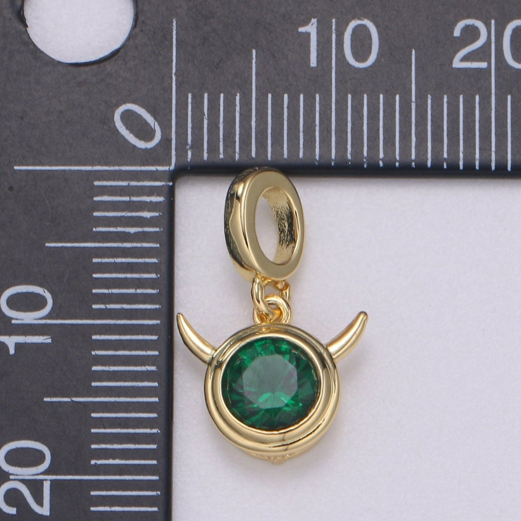 Emerald Green Gold plated Circle Pendants H-600 H-606