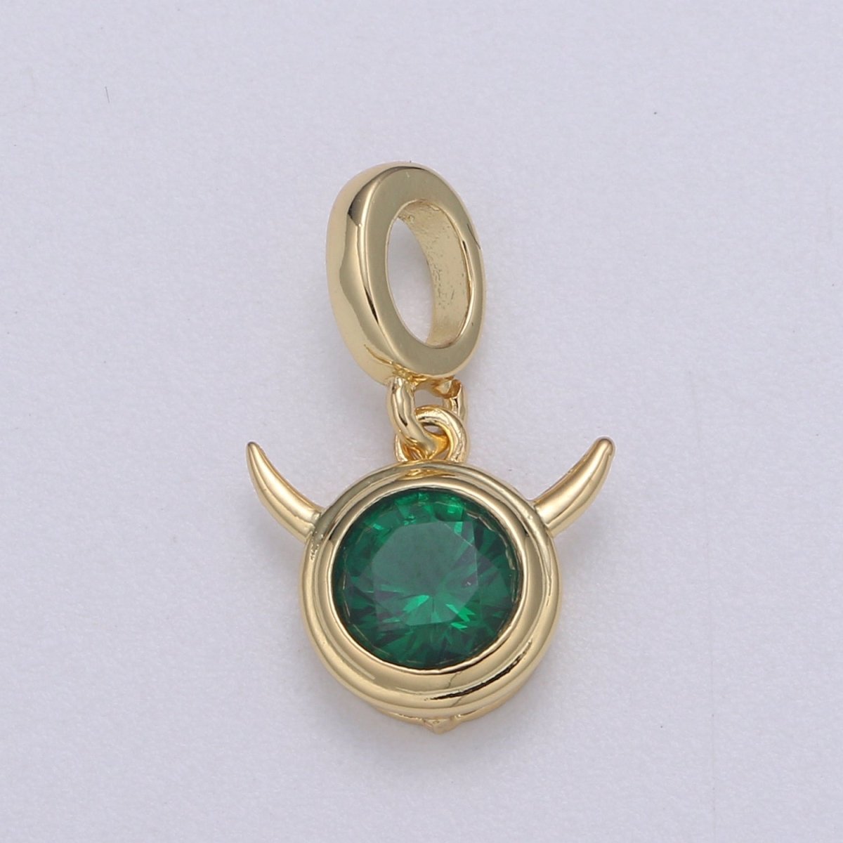 Emerald Green Gold plated Circle Pendants H-600 H-606