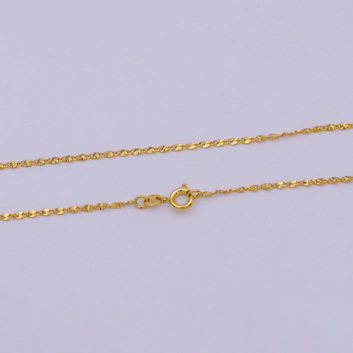 Fancy Link Chain Necklace 18 Inch Ready To wear 24k Gold plated Chain | WA-537 Clearance Pricing - DLUXCA